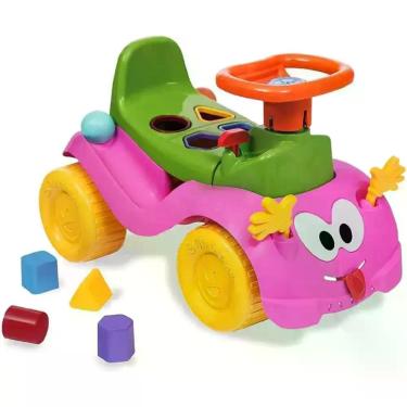 Imagem de Triciclo Andador Totokinha Bolinha Rosa - Cardoso - Cardoso Toys, Rosa