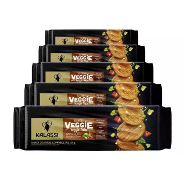 Imagem de Biscoito de Arroz, Kalassi, Veggie Mix, 5 Pacotes de 84g, Veggie Mix