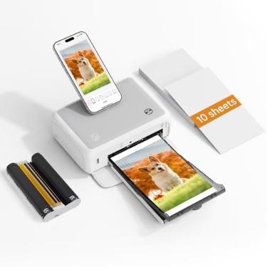 Imagem de HPRT CP4000L Impressora fotográfica de sublimação térmica portátil para iPhone/Android/laptop/MacBook, impressão de vídeo AR