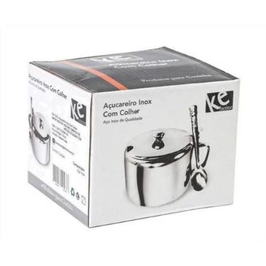 Imagem de Açucareiro Inox Com Tampa E Colher - Ke Home - ke home 