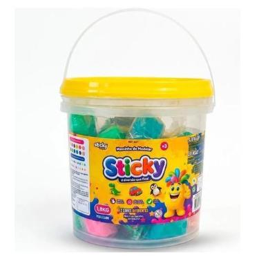 Imagem de Balde de massinha de modelar 1,8 kg - sticky toys