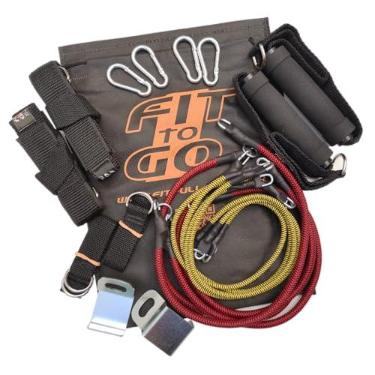 Imagem de Kit Elástico Extensor Musculação Funcional Em Casa 70kg
