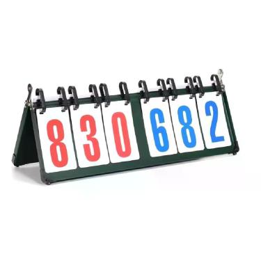 Imagem de Placar Contador de Pontos de Mesa Triplo Ate 999 Marcador Manual Dobrável Portátil Vira Maleta Luxo para Basquete