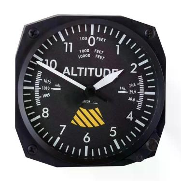 Imagem de Relógio De Parede Instrumento Aeronáutica Altímetro Altitude