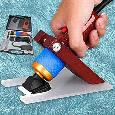 Imagem de MáQuina De Cortar Tapete Tufting, Aparador De Carpete De Baixo RuíDo Com Guia De Corte, Velocidade EléTrica AjustáVel, MáQuina De Cortar Cabelo Tufting Para Tapete Feito à MãO,Red