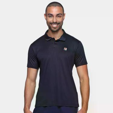 Imagem de Camisa Polo Fila Player F-Box Masculina, Preto, Vermelho, M