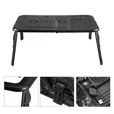 Imagem de Mesa Notebook Suporte Com Duplo Cooler – Base Refrigerada Ajustável Para Seu Notebook - Usb