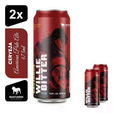 Imagem de Cerveja Bastards Willie The Bitter Apa 473ml Kit 2 Unidades - Cervejar
