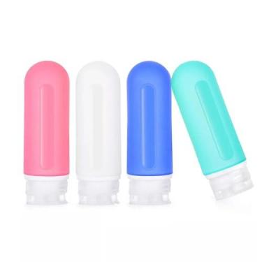Imagem de Garrafas de viagem para produtos de higiene pessoal, aprovados pela Tsa, recipientes de 85 g, tamanho de viagem, sem BPA, à prova de vazamento, recarregáveis, acessórios de viagem para xampu e loção