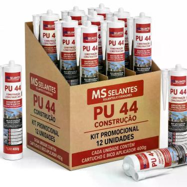 Imagem de Kit 12 cartucho pu 44 cinza multi construction 400g ms selantes