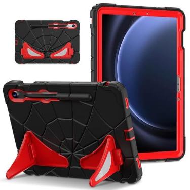Imagem de Capa infantil para Samsung Galaxy Tab S7/S8/S9/FE 27.9 cm (2023), capa para tablet de desenho animado à prova de choque com alça de ombro para tablet Samsung SM-X710