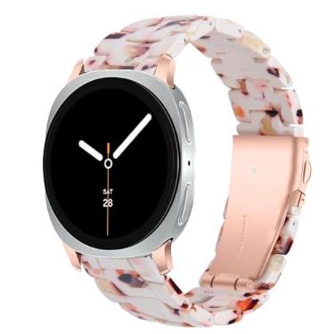 Imagem de Pulseira de substituição de resina compatível com Samsung Galaxy Watch 8 de 40 mm e 44 mm/Galaxy Watch 8 Classic/Ultra 2, pulseira leve e confortável com fivela de aço inoxidável premium (Nougat)