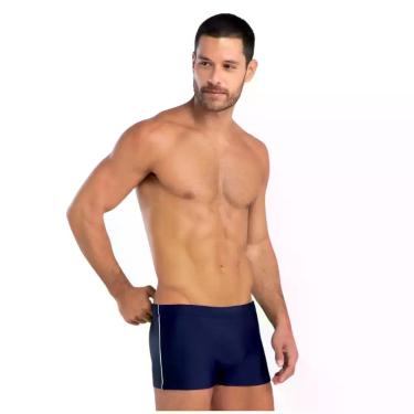 Imagem de Sunga Boxer Masculina Mash Lisa com Cordão Interno Resistente ao Cloro