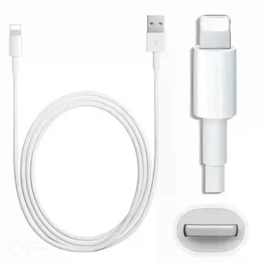 Imagem de Cabo Usb Ipho 1 Metro Branco Turbo Branco Garantia - 4.8A Max
