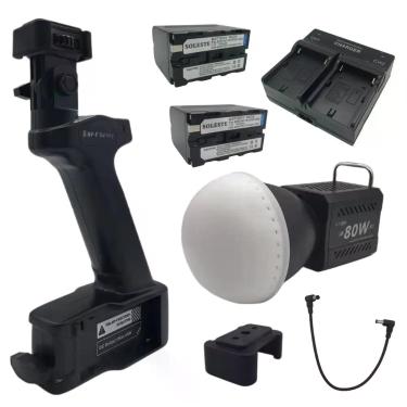 Imagem de Kit Iluminador LED COB CB-80 80W Bicolor com Suporte Portátil, 2 Bater