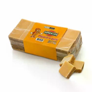 Imagem de Paçoca e Leite 30un Pacote 1,9kg Doces Gonçalves Sobremesa Paçoca de A