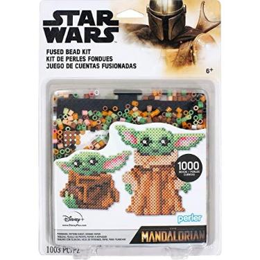 Imagem de Perler 80-63090 The Mandalorian Baby Yoda Star Wars Kit de bolhas de contas de fusível, 1000 peças