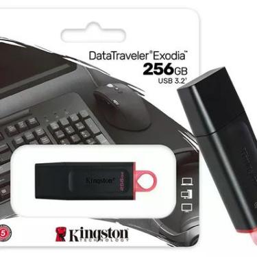 Imagem de Pen Drive Kingston, 256GB, USB 3.2, Datatraveler Exodia Dtx/256GB
