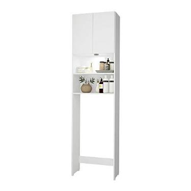 Imagem de Armário Banheiro com Led para Vaso Sanitário e 2 portas Multimóveis Fg3401 Branco