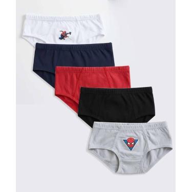 Imagem de Kit 5 Cuecas Infantil Homem Aranha Tam 2 a 12 Azul-67113 - Marvel, 6, 