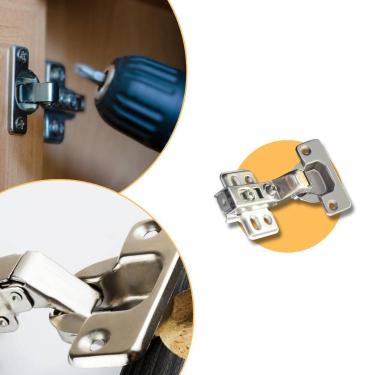 Imagem de 8 Dobradiça Super Curva Para Móveis Com Amortecedor Clip-on - Compras 