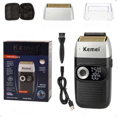Imagem de Barbeador Kemei Km 2026 Recarga USB Compacto Profissional - LIPPIN