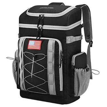 Imagem de Maelstrom Mochila térmica, macia e leve à prova de vazamento, bolsa térmica com 50 latas, mantém 50 latas quentes/frias por até 16 horas, lancheira impermeável para homens e mulheres - preta