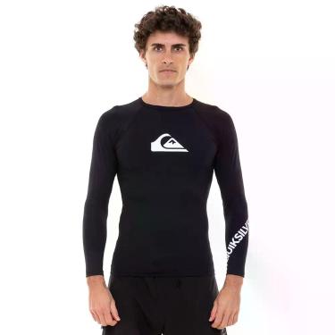 Imagem de Camiseta Quiksilver Manga Longa Surf All Times, Preto, GG