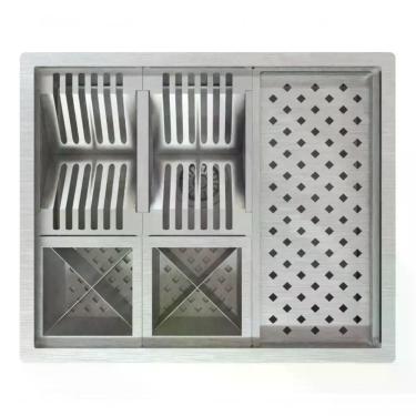 Imagem de Escorredor Inox Varanda Cozinha Gourmet Embutir Pia Granito