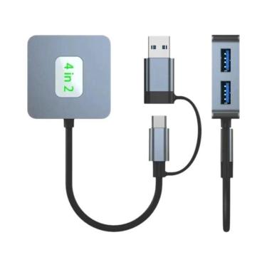 Imagem de Hub USB-C 3.0 Multiportas Com Conversor HDMI 4K, Ethernet RJ45, VGA E 