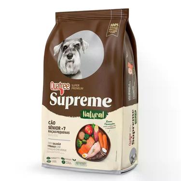 Imagem de Ração Seca Quatree Supreme Salmão e Frango Cães Sênior +7 Raças Pequen