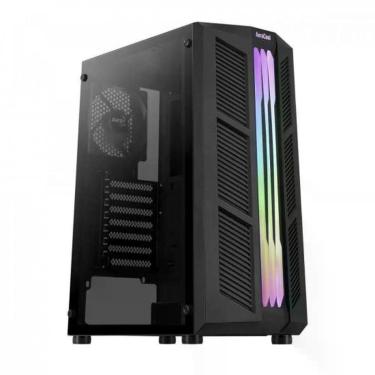 Imagem de Gabinete Gamer Prime Vidro Temperado Painel Frontal Rgb Lateral Transparente Preto Aerocool