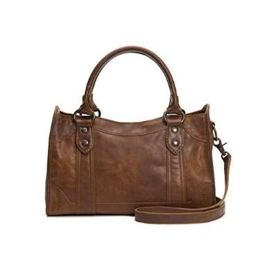 Imagem de Frye Melissa Bolsa de couro com zíper, Marrom escuro, One Size