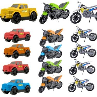 Imagem de Brinquedos Atacado Kit Sortido Carrinhos Motinhos Dinossauros cartelado Meninas Infantil Lembrancinha Festa Presente Doação Natal Aniversário Dia Das Crianças Evento Social (5 Carros e Motos)
