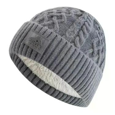 Imagem de Gorro Novo estilo unissex manter quente chapéu de inverno forrado cabe