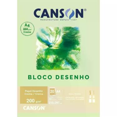 Imagem de Bloco para Educacao Artistica Creme A4 200G 20FLS Universit. - Canson