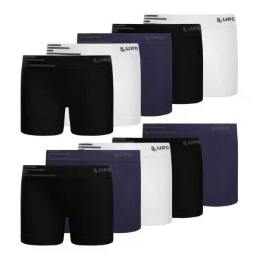 Imagem de Combo 10 Cueca Boxer Box Infantil Lupo Microfibra S/ Costura - G, Sort