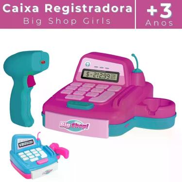 Imagem de Brinquedo Caixa Registradora Infantil C/ Acessórios E Som Big Shop - U