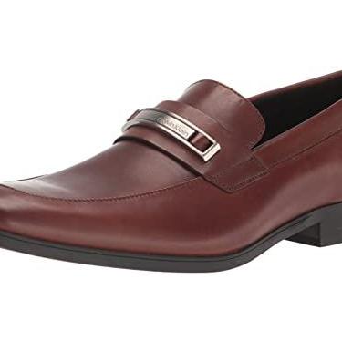 Imagem de Calvin Klein Mocassim masculino Jameson, Couro marrom 211, 38