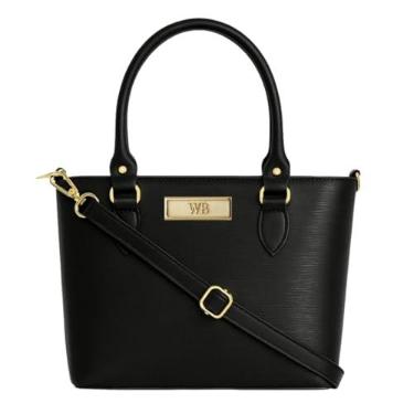 Imagem de Bolsa Feminina Lorena + Alça Removível Com Regulagem Willibags.(Preta)