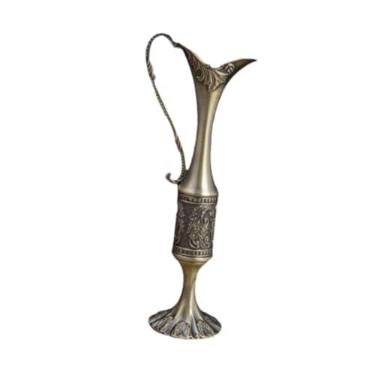 Imagem de FLCPJGV Recipiente decorativo de vaso de flor de flores Arranjo de flores de liga de zinco VASTE VINTAGE VASTAGE VINTAGE, Cor Bronze