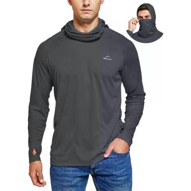 Imagem de Hoodie de proteção solar Willit para homens UPF 50+ Deep Grey XXL