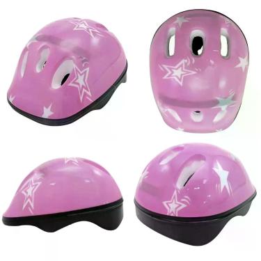Imagem de Capacete Infantil Importado - Rosa Estrela Mod Ii