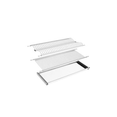 Imagem de Kit Escorredor de Louças Inox 2 Andares Para Armários 80 Cm Fgv - Fgvt