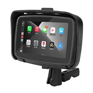 Imagem de XRC TECH 5 polegadas HD tela sensível ao toque sem fio Carplay Android Auto sem fio espelho BT IPX7 à prova d'água motocicleta GPS Navigator