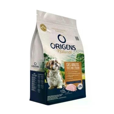 Imagem de Ração Origens Natural Cães Adultos Porte Mine Pequeno Sabor Frango e A