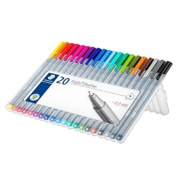 Imagem de Caneta Triangular, Staedtler, Fineliner Triplus, 334 SB20 03, 0.3mm, 20 Cores