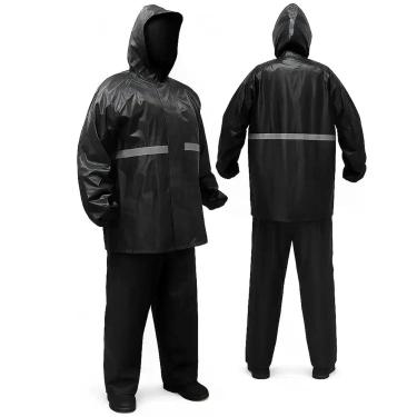 Imagem de Capa Chuva Moto Jaqueta Capuz Calça Motoqueiro Motoboy Ciclista Segura