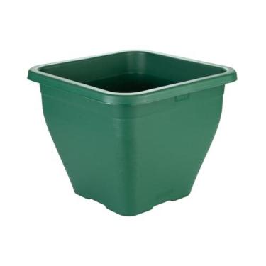 Imagem de Vaso De Plantas Grande Quadrado De Plástico Decoração Plantas Flores E Hortas (Verde)