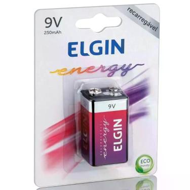 Imagem de Bateria Recarregável 9 Volts 250 Mah Elgin